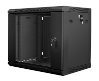 LANBERG Szafa instalacyjna wisząca 19'' 9U 600X450mm czarna (drzwi szklane) WF01-6409-10B - 455290 - zdjęcie 1